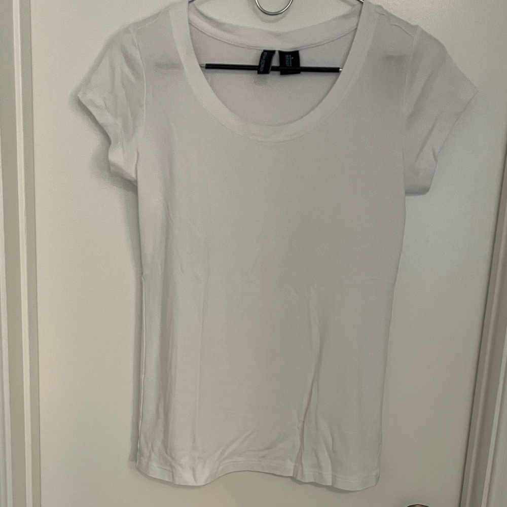 Cynthia Rowley Classic White Short Sleeve Top